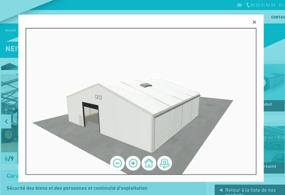 Bâtiment démontable 3D