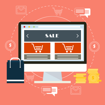 Illustration de site internet e-commerce