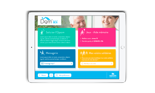 Dom'ici une interface adaptée aux Séniors