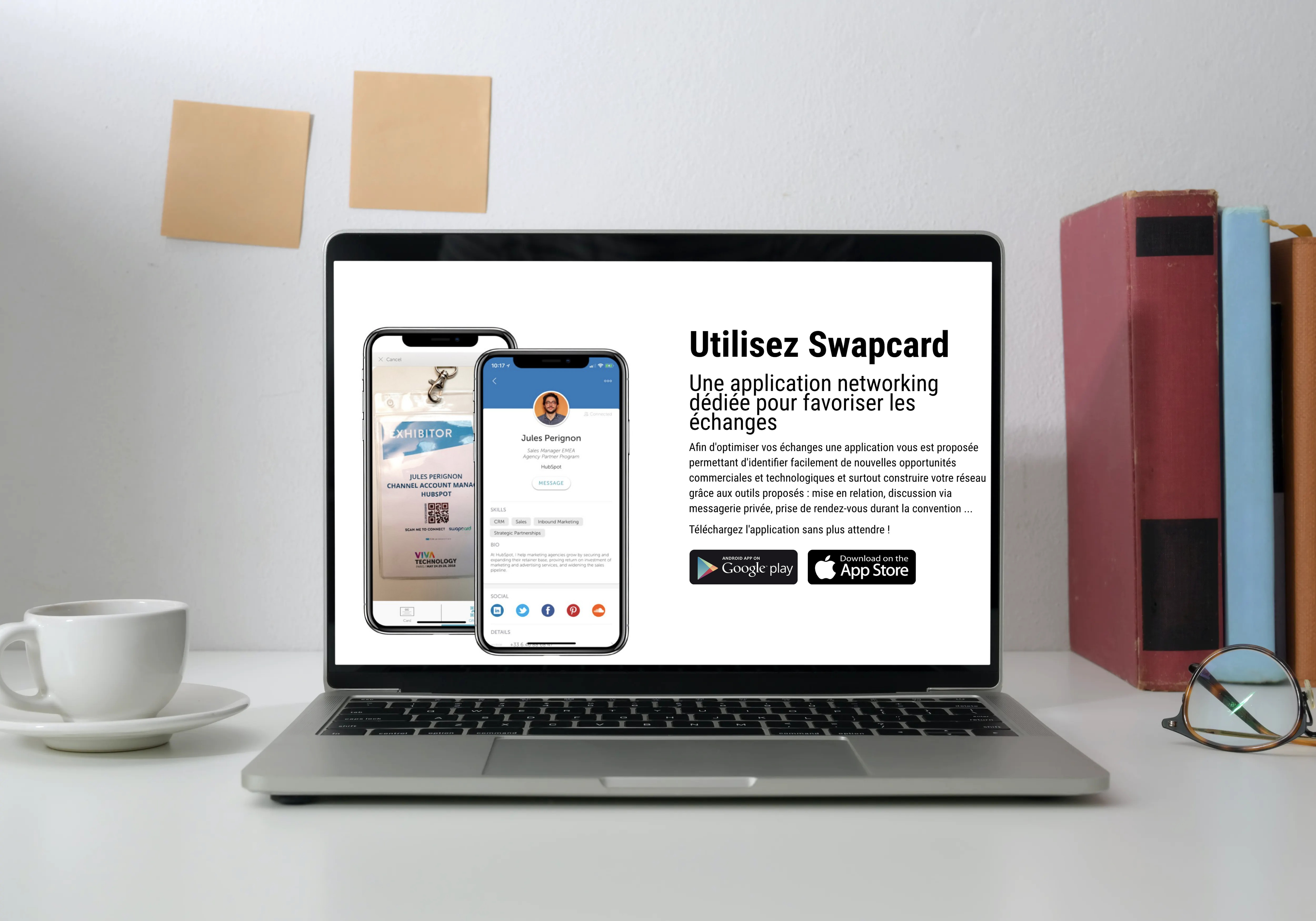 Intégration de l'application Swapcard pour les échanges dématérialisés sur les stands virtuel du salon
